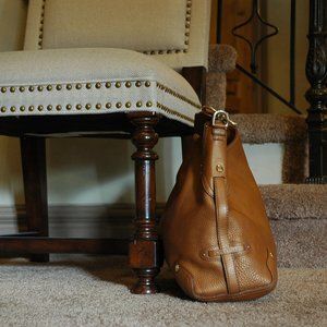 Cole Haan Vintage F06 Brown Leather Hand Bag, Large